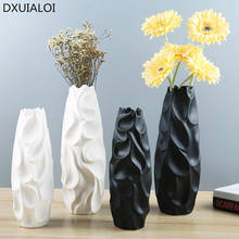 Нордическая Современная декоративная ваза для гостиной, белая/черная керамическая ваза, домашний декор, сушеные цветы 2024 - купить недорого