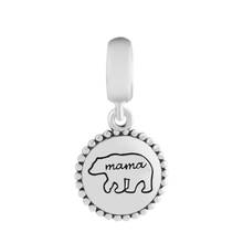 Fits Pandora Bracelets 925 Sterling Silver Mama Bear Dangle Charms Beads DIY Jewelry Making Gift for Women Wholesale 2024 - buy cheap