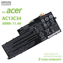 Оригинальный аккумулятор Oein AC13C34, новый высококачественный Аккумулятор для ноутбука Acer Aspire V5-122P, V5-132, E3-111, E3-112, ES1-111M, MS237 KT.00303.005 2024 - купить недорого
