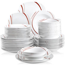 VEWEET BONNIE 24/48-Piece China Ceramic Dinner Plate Set Porcelain Tableware Set of Bowl Dessert Plate Soup Plate Dinner Plate 2024 - buy cheap