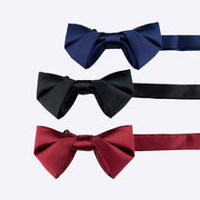 Linbaiway gravata borboleta ajustável para homens e mulheres, gravata de pescoço, camisa de cor sólida, gravata para homens, laço de borboleta, vestido formal, casamento 2024 - compre barato
