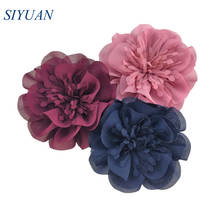 30pcs/lot 9cm Large Artificial Chiffon Flower with/without Hair Clip You Pick Color Boutique Headwear Hair Accessories TH298 2024 - buy cheap