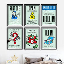 Alec Monopolyingly Graffiti Wall Art Canvas Painting SPEED ALL IN RENT DUE Dollar HD Poster Prints Picture For Room Home Decor 2024 - buy cheap