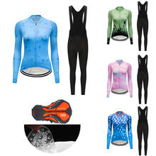 2022 Lycra Long Sleeve Women Bicycle Uniform Fashion Cycling Jersey Set MTB Suit Female Clothes Road Bike Clothing Kit Fall Wear 2024 - buy cheap