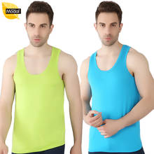Middle-aged vest male large size underwear middle-aged plussize  Modal bottoming sweatshirt summer oversize Tank Tops 2024 - buy cheap
