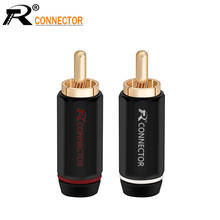 2PCS/1PAIR High Quality RCA Connector Gold Plated RCA Male Plug Speaker Jack Plug RCA Cable Wire Connector 2024 - buy cheap