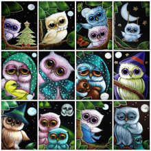 AZQSD Diamond Painting Owl Full Square Diamond Embroidery Animal Picture Of Rhinestones Home Decor Gift Cross Stitch Handmade 2024 - buy cheap