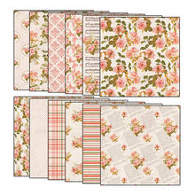 12pçs treliça de flores vintage, material de fundo de papel lixo diário planejador de scrapbooking decorativo diy de artesanato papel fotográfico 2024 - compre barato