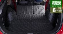 Black 6 Pcs Cargo Liner Car Trunk Mat For 5 Seats Mitsubishi Outlander 2016 Carpet Interior Floor Mats Leather Pad Car-Styling 2024 - buy cheap