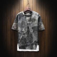 Idopy Korean Fashion Men`s Street Style Camouflage Punk Gothic Pullover Printed Steampunk Hip Hop Sweatshirts Shirts Tees 2024 - buy cheap