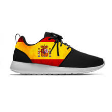 Spain National Emblem Spanish Flag Cool Fashion Sport Running Shoes Casual Breathable Lightweight 3D Printed Men Women Sneakers 2024 - buy cheap