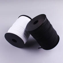 Cinta elástica de costura, accesorio de tela para costura, de licra, en blanco y negro, 3/6mm, 5 yardas/10 yardas/lote 2024 - compra barato