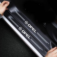 4 шт. защитные наклейки на пороги автомобиля из углеродного волокна для opel astra g h j insignia zafira corsa d c vivaro автомобильные аксессуары 2024 - купить недорого
