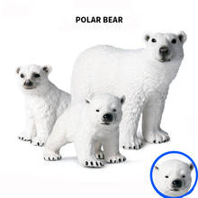 Simulation Polar Bears Toys Children Baby Kids Animal Action Figures White Bear Fun Toy Figures Home Decor Collection Lover 2024 - buy cheap