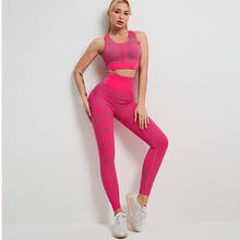 Women Yoga Set Sports Suits High Waist Fitness Leggings Crop Top Gym Workout Clothes Gym Sportswear Seamless Yoga Tracksuit 2024 - buy cheap