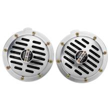 12V 115DB Universal Chrome-Plated Car Horn Compact Super-Sound Car Truck Motorcycle Waterproof Grille Horn Accessories 2024 - buy cheap