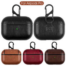 Bolsa de cuero de lujo para Apple AirPods Pro, Funda de auriculares inalámbricos con Bluetooth, Funda para AirPods Pro, Funda de caja de carga 2024 - compra barato