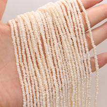 Perlas de agua dulce 100% naturales finas, cuentas de forma plana para la fabricación de joyas DIY, pulsera, collar, pendientes, accesorios de tamaño 2-2,5mm 2024 - compra barato