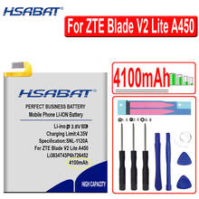 HSABAT 4100mAh Li3834T43P6h726452 Battery for MTS Smart Run 4G Battery For ZTE Blade V2 Lite A450 Q509T 2024 - buy cheap
