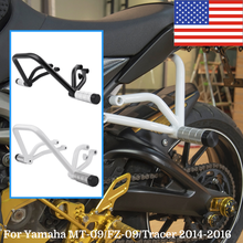 Задняя аварийная балка мотоцикла, черная подклетка, подклетка, трюки, пассажирские колышки для Yamaha MT-09 MT09 FZ09, трассировщик 2014 2015 2016 US 2024 - купить недорого