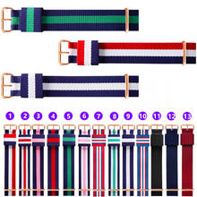 14mm  nylon watch strap 20mm watch band 18mm nato strap solid color Watch Belts For Samsung Gear S3 Frontier S2 James bond 2024 - buy cheap