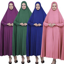 Vestido largo holgado para mujer, Hijab, Jilbab, manga de murciélago, caftán FarashaAbaya, ropa de adoración de Ramadán 2024 - compra barato