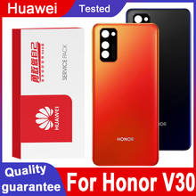 Задняя стеклянная крышка батарейного отсека для Huawei Honor V30, задняя крышка корпуса, панель для Huawei Honor V30, Задняя стеклянная крышка с объективом 2024 - купить недорого