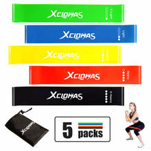 XC LOHAS 5 Level Resistance Bands Pilates Yoga High Elastic Rubber Loops Sport Training Fitness Equipment For Gym Home 5-40LBS 2024 - buy cheap