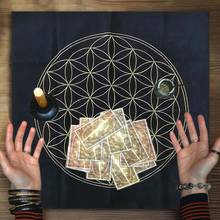 The Flower Of Life Crystal Lattice Tarot Card Tablecloth Velvet Divination Altar Board Game Fortune Astrology Oracle Cards Cloth 2024 - купить недорого
