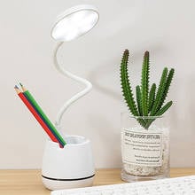 Rechargeable LED Desk Lamps for Night Reading Light Bedroom Touch Study Lamps USB Table Lamp With Pen Holder Abajur Para Quarto 2024 - buy cheap