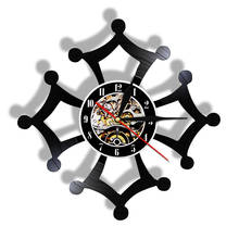 Croix Occitane Art Vinyl Record Wall Clock Occitania Symbol Occitane Cross Silent Movement Hanging Nightlight Clock Watch 2024 - buy cheap