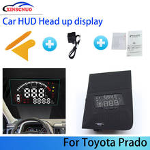 Xinscnuo airborne computador obd carro hud cabeça up display para toyota prado 2009-2019 2020 tela de condução obd velocímetro projetor 2024 - compre barato