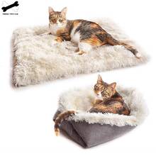 Foldable Pet Bed For Cat 2 Ways Dog Mat For Cats Small Dogs Plush Kennel Washable Pets Nest House 2024 - buy cheap