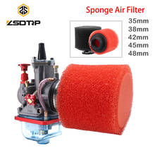ZSDTRP-limpiador de esponja Universal para motocicleta, filtro de aire redondo para filtro de aire, 35/38/42/45/48mm, carburador 2024 - compra barato