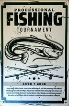 Металлический жестяной знак для рыбалки, декор для домашней двери паба, винтажный настенный постер, табличка 2024 - купить недорого