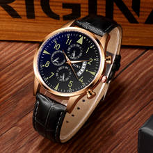 SOXY Luxury Brand Men Watch Leather Band Luminous Wrist Watches Men Watch Three Eyes Date Display Clock relogio masculino 2024 - buy cheap