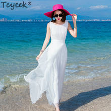 Tcyeek Women Summer Dress White Long Dresses Beach Party Dress Sleeveless Slim High Quality Clothes 2020 Boho Vestidos LWL1537 2024 - buy cheap