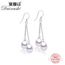 New Fashion Silver 925 Long Earrings For Women Elegant High Luster Real Natural Freshwater Pearl Drop Earrings Wedding Jewelry 2024 - buy cheap