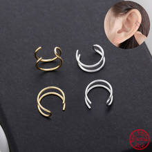 ZEMO 2pcs/lot 925 Sterling Silver Ear Cuff For Women Men 4 Colors Adjustable Clip Earrings No Piercing Fake Cartilage Jewellery 2024 - buy cheap