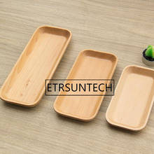 50pcs Wooden Rectangle Sushi Serving Tray Plate Japanese Style Tableware Plate Snacks Food Storage Dish 2024 - buy cheap