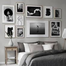 Póster moderno en blanco y negro para pared, arte Sexy de lectura para mujer, pintura nórdica en lienzo, imagen impresa, decoración del hogar y sala de estar 2024 - compra barato