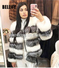 New Real Silver Fox Fur Coat for Women Winter Natural Sheep Shearing Full Pelt Thick Warm Coat Luxury Silver Fox Fur Jacket 2024 - buy cheap