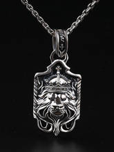S925 Sterling Silver Thai Silver Pendant Men's Necklace Fashion Retro Hip Hop Personality Domineering Lion Head Pendant 2024 - buy cheap