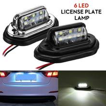 Auto Car 12V-24V Tail Rear 6LED Number License Plate Light Truck Lorry License Plate Lamp 2024 - buy cheap