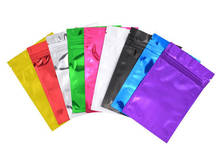 100pcs 10 Colors Glossy Aluminum Foil Ziplock Bag Flat Bottom Shiny Foil Packaging Bag Sample Pouch Powder Gift Bags 2024 - buy cheap