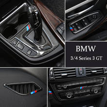 For BMW 3 4 Series 3GT F30 F32 F34 F36 Carbon Fiber Car Gearshift Frame Trim Air Conditioning Outlet CD Panel Cover Car Sticker 2024 - buy cheap