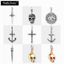 Charms Pendant Cross Skull King Anchor Sword Dragon Cone 925 Sterling Silver Fine Man Jewelry Fit Bracelet Rebel Street Gift 2024 - buy cheap