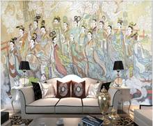 3d papel de parede personalizado foto mural pintura chinesa de tribunal antigo senhoras sala estar decoração papel de parede para paredes em rolos 2024 - compre barato