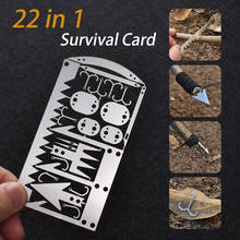 Multifunction 22 in 1 Camping Survival Card Fishing Gear Hook Card Knife Tactical Hunting Hand EDC Tools Outdoor Survival Tools 2024 - buy cheap