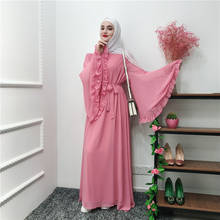 Eid Muslim Prayer Dress Women Dubai Arab Hijab Flare Sleeve Abaya Vestidos Musulman Marocain Long Robe Jubah Moroccan Kaftan 2024 - buy cheap